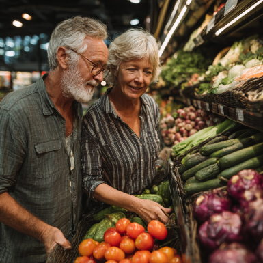 Senior activ cu alimente sănătoase